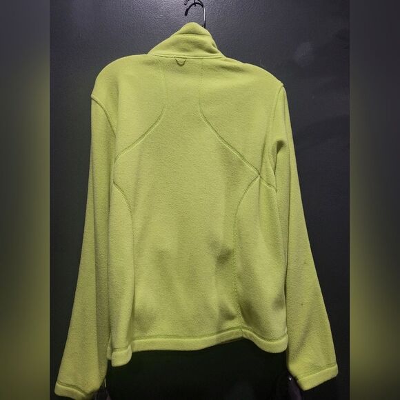 Eddie Bauer 2-N-1 Fleece Windbreaker Hooded Jacket Women Purple Green XL - Picture 7 of 8